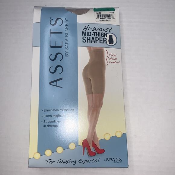 SPANX - Assets by Sara Blakely Hi-Waist Mid-Thigh Shaper Nude Size 3 - Picture 7 of 13